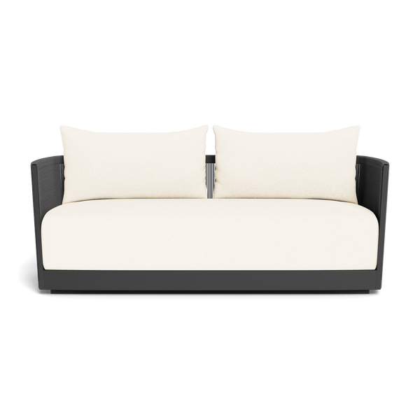 Antigua 2 Seat Sofa | Aluminum Asteroid, Riviera Ivory, Rope Dark Grey