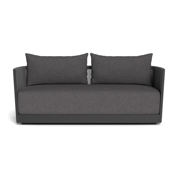 Antigua 2 Seat Sofa | Aluminum Asteroid, Riviera Slate, Rope Dark Grey
