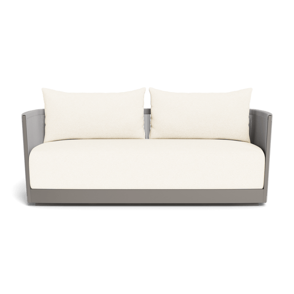 Antigua 2 Seat Sofa | Aluminum Taupe, Riviera Ivory, Rope Light Grey