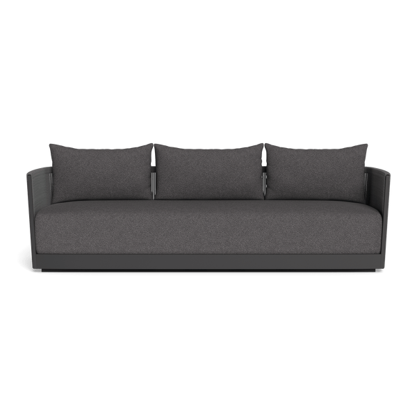 Antigua 3 Seat Sofa | Aluminum Asteroid, Riviera Slate, Rope Dark Grey