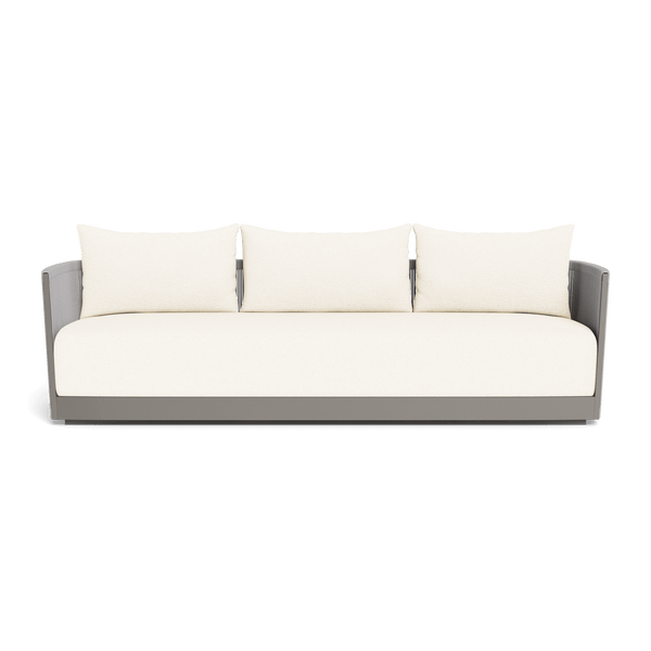 Antigua 3 Seat Sofa | Aluminum Taupe, Riviera Ivory, Rope Light Grey