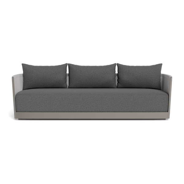 Antigua 3 Seat Sofa | Aluminum Taupe, Siesta Slate, Rope Light Grey