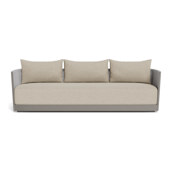 Antigua 3 Seat Sofa | Aluminum Taupe, Siesta Taupe, Rope Light Grey