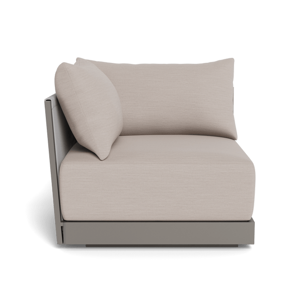 Antigua Corner | Aluminum Taupe, Panama Marble, Rope Light Grey