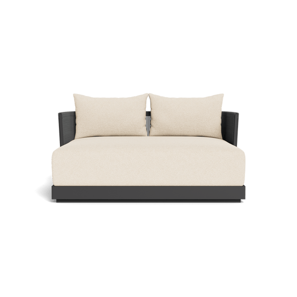 Antigua Daybed | Aluminum Asteroid, Riviera Sand, Rope Dark Grey