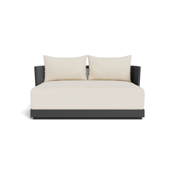 Antigua Daybed | Aluminum Asteroid, Siesta Ivory, Rope Dark Grey