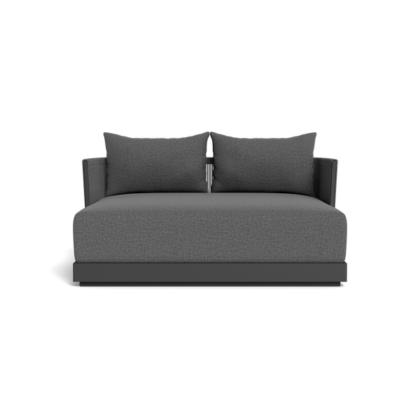 Antigua Daybed | Aluminum Asteroid, Siesta Slate, Rope Dark Grey