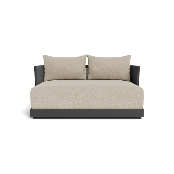 Antigua Daybed | Aluminum Asteroid, Siesta Taupe, Rope Dark Grey