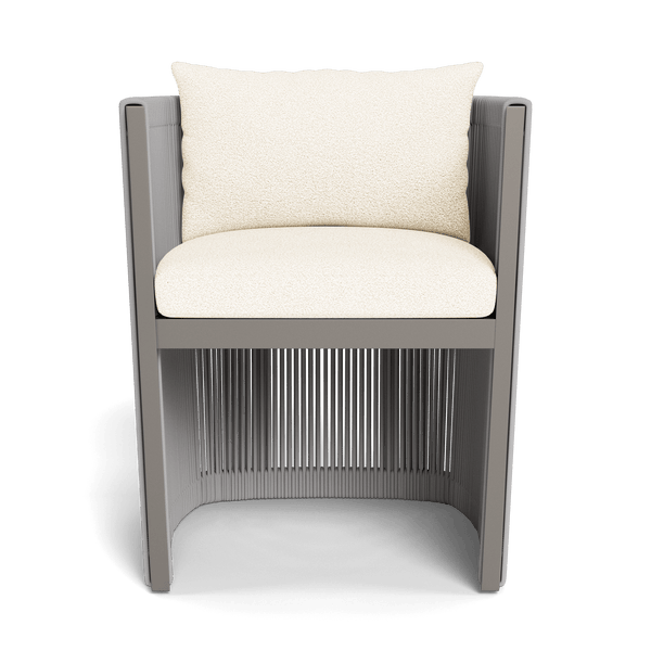 Antigua Dining Chair | Aluminum Taupe, Riviera Ivory, Rope Light Grey