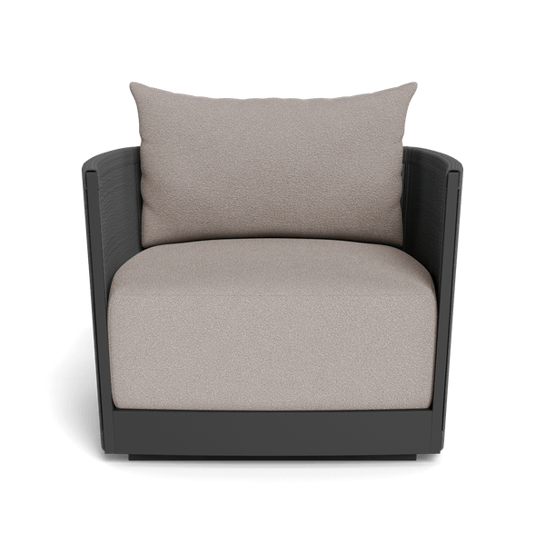 Antigua Lounge Chair | Aluminum Asteroid, Riviera Stone, Rope Dark Grey