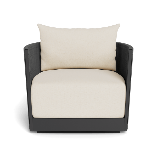 Antigua Lounge Chair | Aluminum Asteroid, Siesta Ivory, Rope Dark Grey