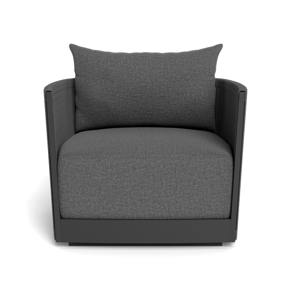 Antigua Lounge Chair | Aluminum Asteroid, Siesta Slate, Rope Dark Grey