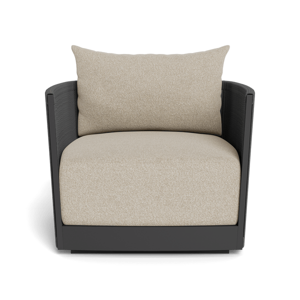 Antigua Lounge Chair | Aluminum Asteroid, Siesta Taupe, Rope Dark Grey