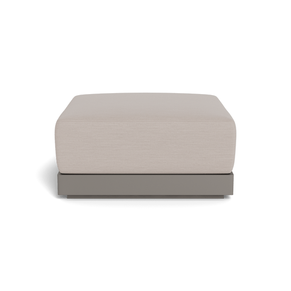 ANTIGUA OTTOMAN | Aluminum Taupe, Panama Marble,