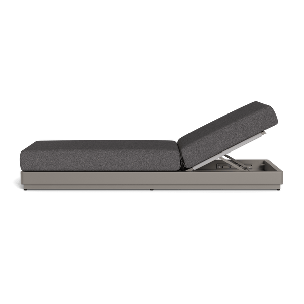 Antigua Sun Lounge | Aluminum Taupe, Riviera Slate, Rope Light Grey