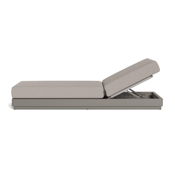 Antigua Sun Lounge | Aluminum Taupe, Riviera Stone, Rope Light Grey