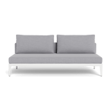 Balmoral 2 Seat Armless Sofa | Aluminum White, Panama Cloud, Strapping White