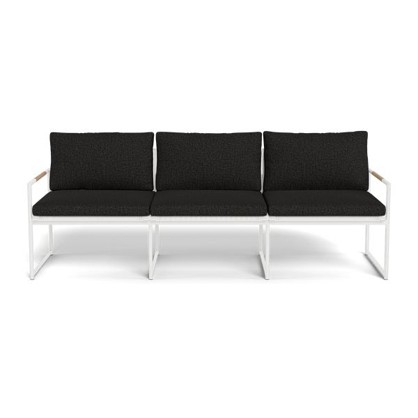 Breeze 3 Seat Sofa | Aluminum White, Copacabana Midnight, Batyline White