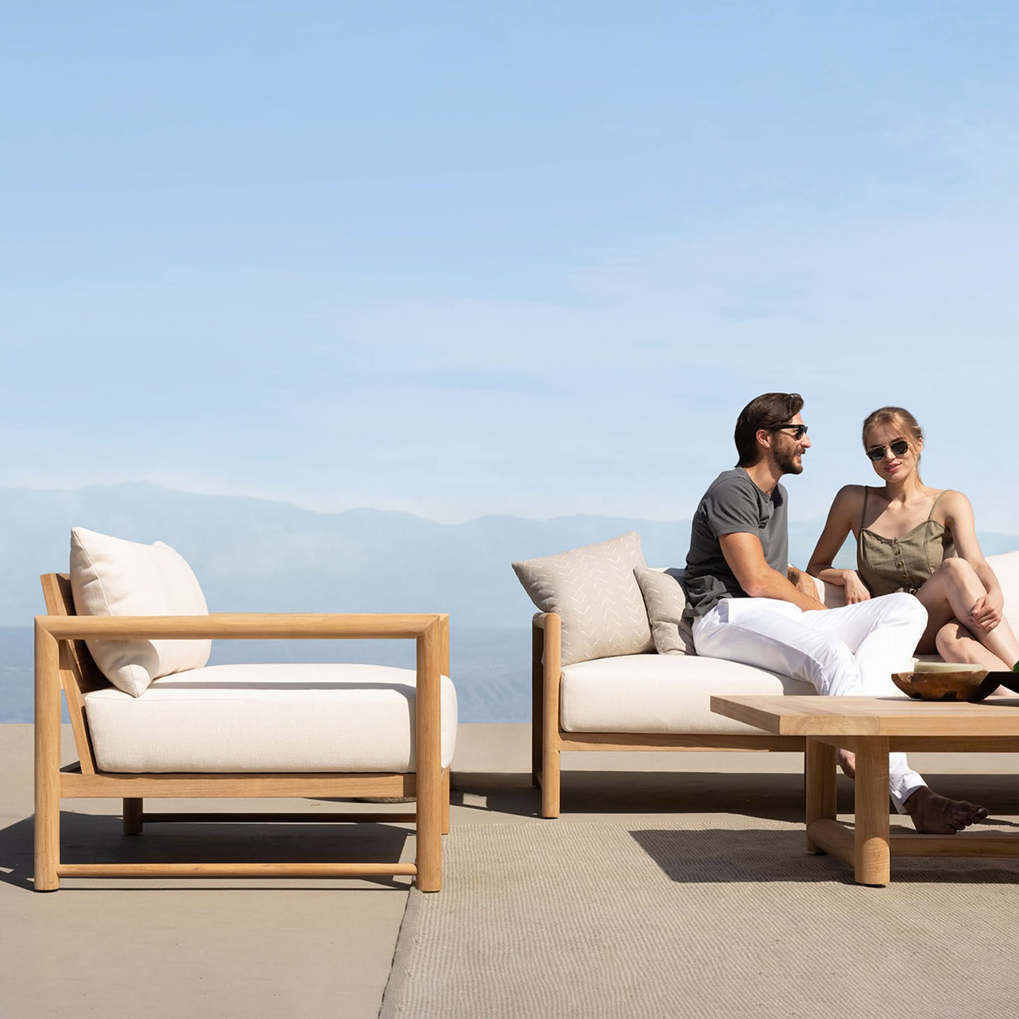 Breeze Xl Teak 2 Seat Sofa