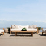 Breeze Xl Teak 3 Seat Sofa | Teak Natural, Panama Blanco,