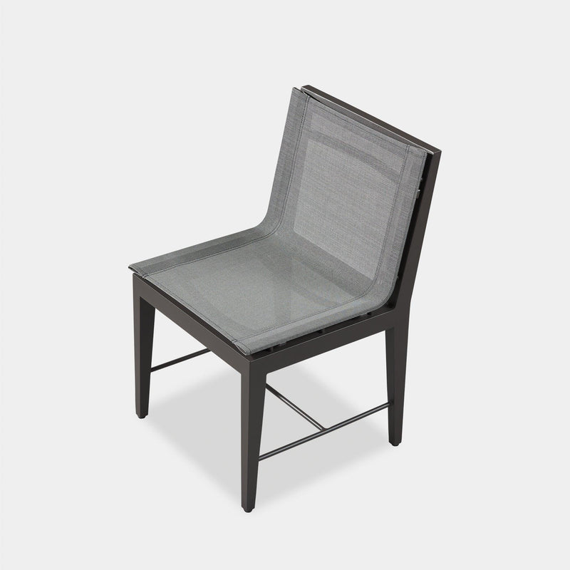 Byron Aluminum Dining Chair | Aluminum Asteroid, Batyline Silver,