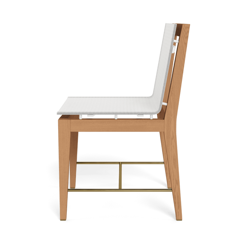 Byron Dining Chair | Teak Natural, Batyline White,