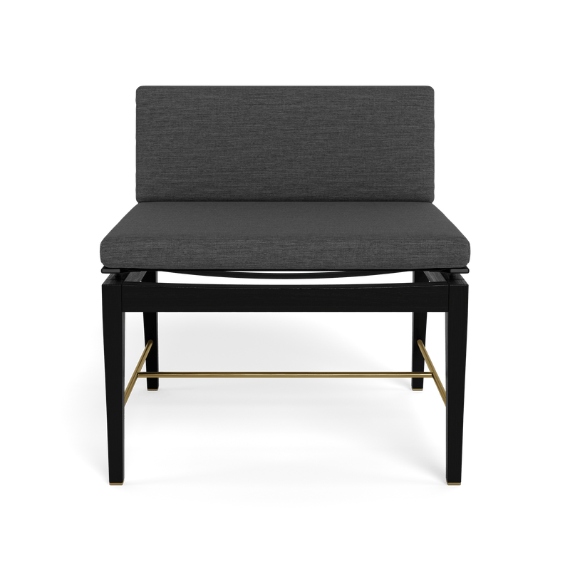 Byron Easy Chair | Teak Charcoal, Lisos Grafito, Batyline Black