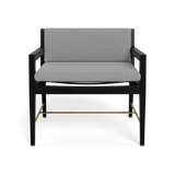 Byron Lounge Chair | Teak Charcoal, Lisos Piedra, Batyline Black