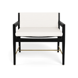 Byron Lounge Chair | Teak Charcoal, Panama Blanco, Batyline Black