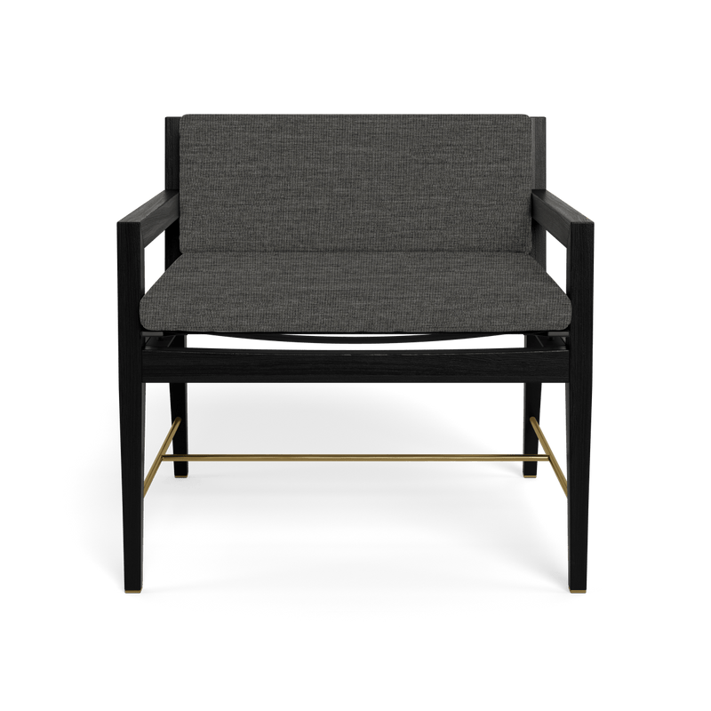Byron Lounge Chair | Teak Charcoal, Cast Slate, Batyline Silver