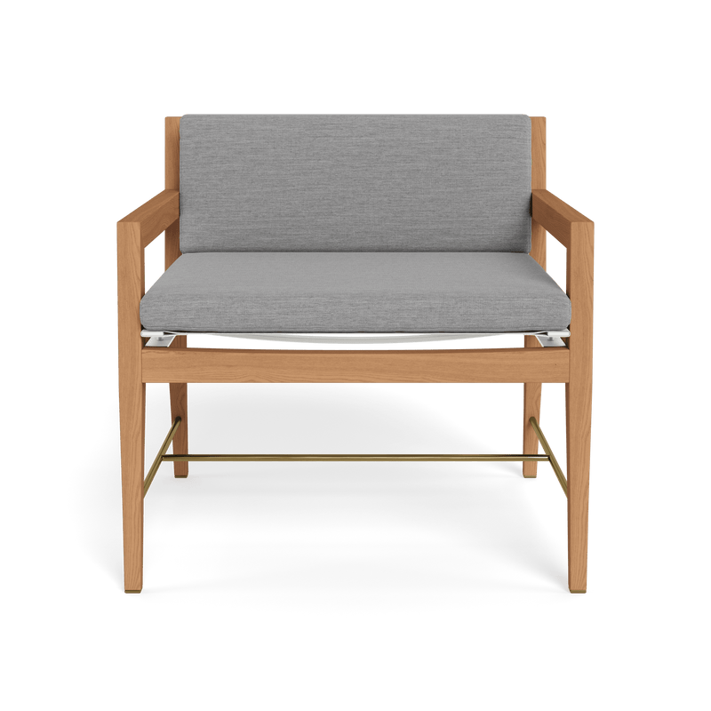Byron Lounge Chair | Teak Natural, Lisos Piedra, Batyline White