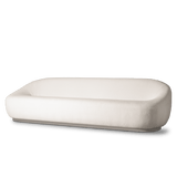 Gio 3 Seat Sofa | Aluminum Taupe Riviera Ivory