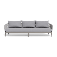 Hamilton 3 Seat Sofa | Aluminum Taupe, Panama Cloud, Rope Light Grey