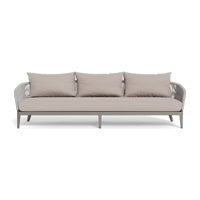 Hamilton 3 Seat Sofa | Aluminum Taupe, Panama Marble, Rope Light Grey