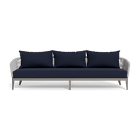 Hamilton 3 Seat Sofa | Aluminum Taupe, Siesta Indigo, Rope Light Grey