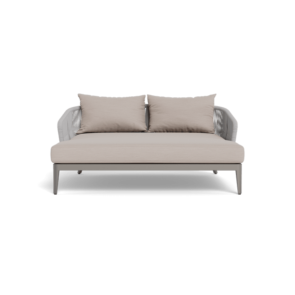 Hamilton Daybed | Aluminum Taupe, Panama Marble, Rope Light Grey