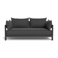 Hampton 2 Seat Sofa | Aluminum Asteroid, Panama Grafito, Batyline Silver