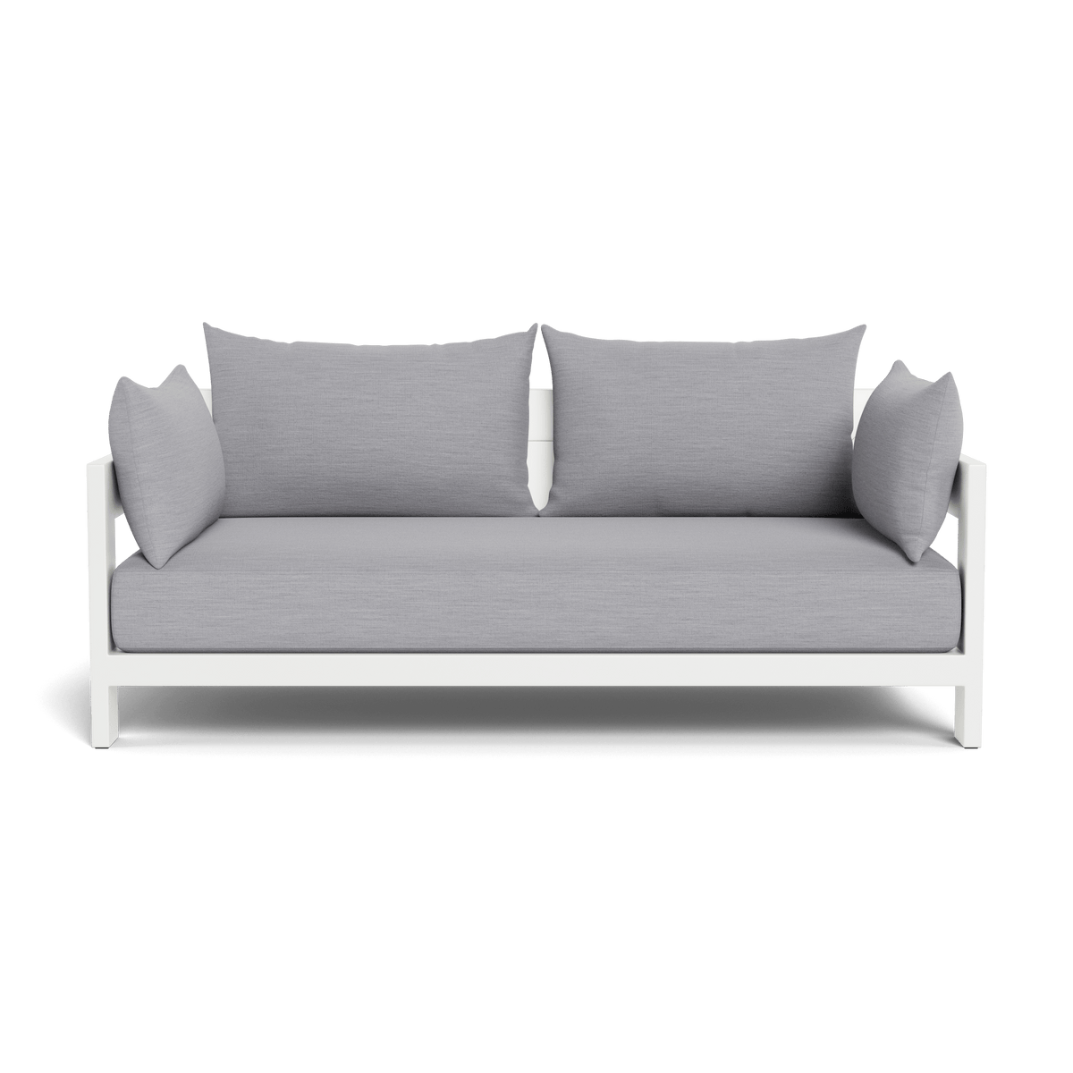 Hampton 2 Seat Sofa | Aluminum White, Panama Cloud, Batyline White
