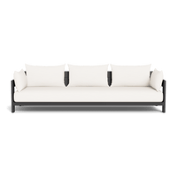 Hampton 3 Seat Sofa | Aluminum Asteroid, Panama Blanco, Batyline Silver