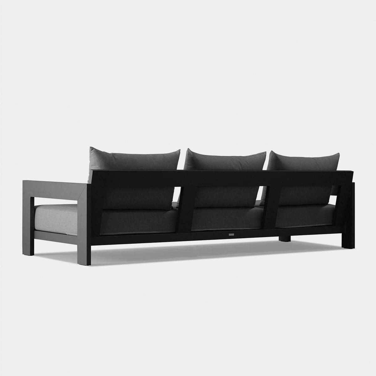 Hampton 3 Seat Sofa | Aluminum Asteroid, Panama Grafito, Batyline Silver
