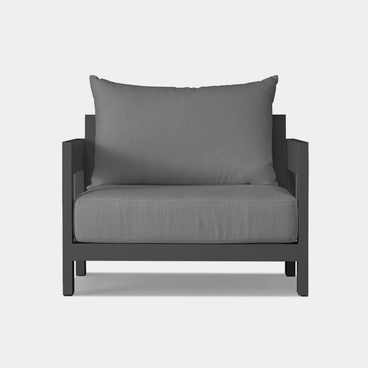 Hampton Lounge Chair | Aluminum Asteroid, Panama Grafito, Batyline Silver