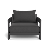 Hampton Lounge Chair | Aluminum Asteroid, Panama Grafito, Batyline Silver