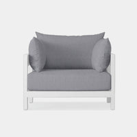 Hampton Lounge Chair | Aluminum Asteroid, Panama Grafito, Batyline Silver