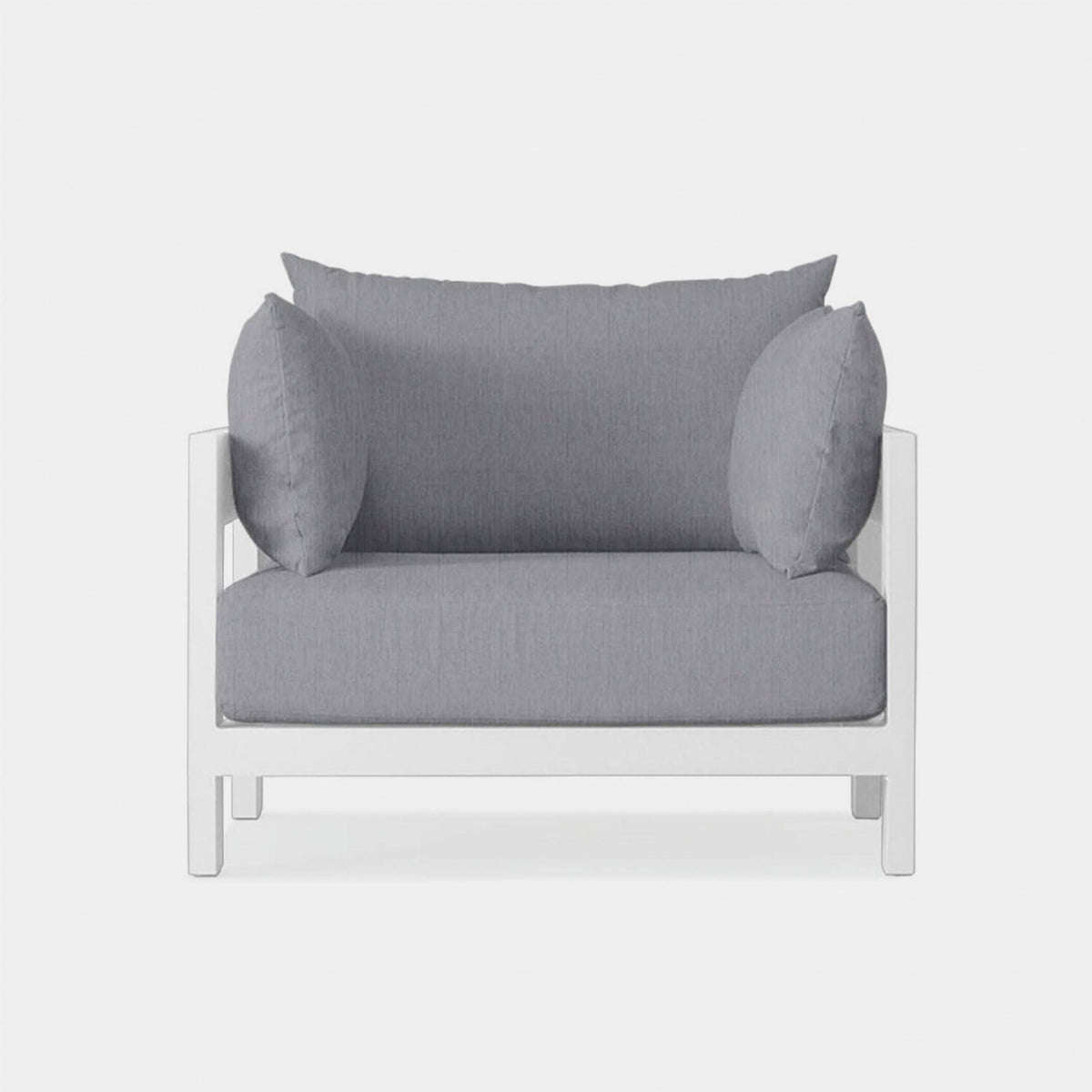 Hampton Lounge Chair | Aluminum Asteroid, Panama Grafito, Batyline Silver