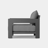 Hampton Lounge Chair | Aluminum Asteroid, Panama Grafito, Batyline Silver