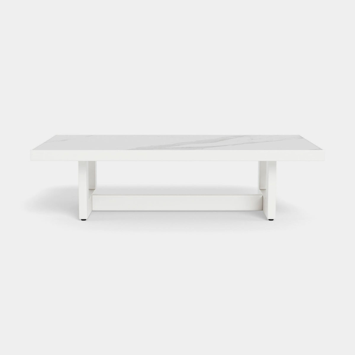 Hampton Rectangle Coffee Table | Aluminum Asteroid, Laminam Noir,
