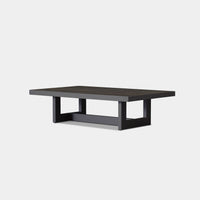 Hampton Rectangle Coffee Table | Aluminum Asteroid, Laminam Noir,