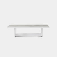 Hampton Rectangle Coffee Table | Aluminum Asteroid, Laminam Noir,
