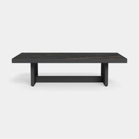 Hampton Rectangle Coffee Table | Aluminum Asteroid, Laminam Noir,