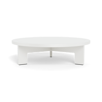 Hampton Round Coffee Table | Aluminum White, ,